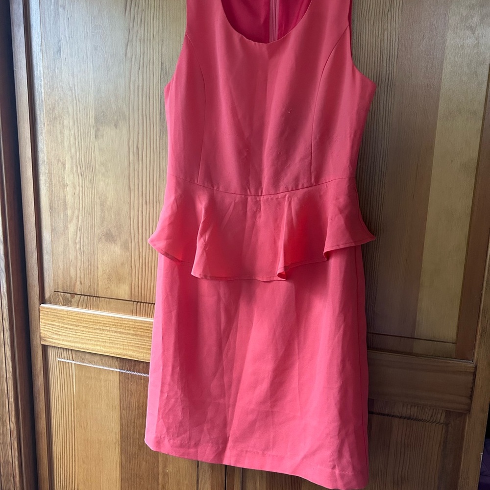 Boundary & Co Chic Pink Peplum Dress Size S